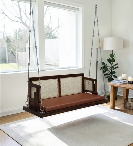 Reversable Wooden  Swing In Sheesham Wood Finsih