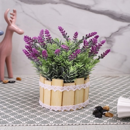 Artificial Lavender With Wood Sticks