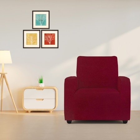 1 Seater Magenta Sofa Cover