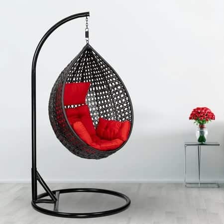 Premium Egg Single Seater 6 Star Swing Chair Red
