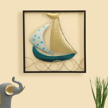 W-Selena Abstract Metal Wall Decor in Multicolor Set of 1