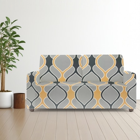 2 Seater Greyish Diamond Sofa Cover