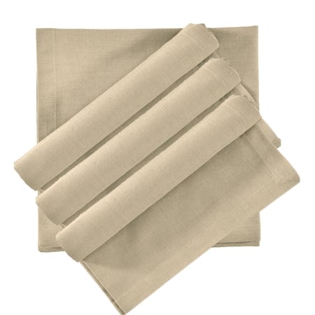 Luxe Home Cotton Kitchen Napkin for Dining Table and Kitchen Set of 4 (Beige, 45x45 cm)
