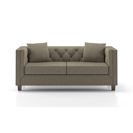 Windsor Premium 2 Seater Fabric Sofa in Mist Brown Colour