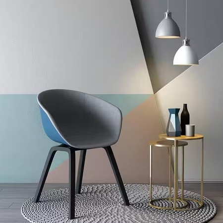 Poulain Accent Chair in Two Tone Colour