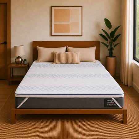 Loom and Needles 2 Layered Gel Memory Foam Mattress Topper Soft Single Size Quilted 72x36