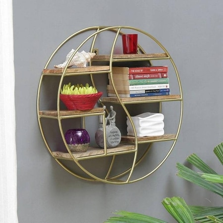 WOODENMOOD Round Wall Rack