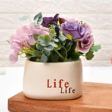 Lavender Hydrangea Artificial Plant With Pot