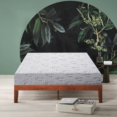 Nirvana Bamboo Fabric with Herb Fresh Technology 7 Zone 8 Inch Double Latex Foam Mattress L x W 78 inch x48 inch