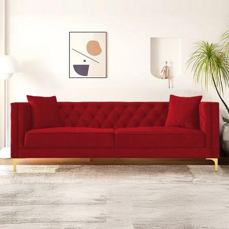 Haruko Fabric Sofa - Red
