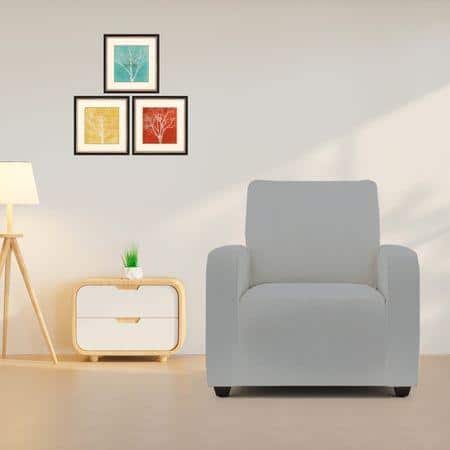 1 Seater Light Grey Sofa Cover