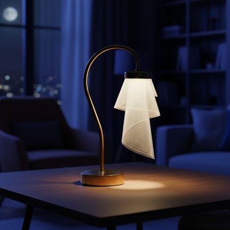 Fluid Motion Table Light for Girls Bedroom