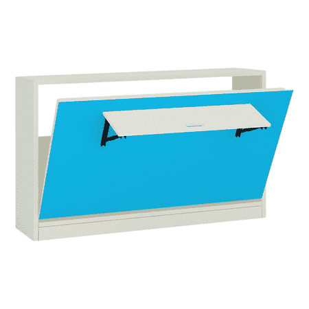 Mystica Engineered Wood Bed in Azure Blue Colour