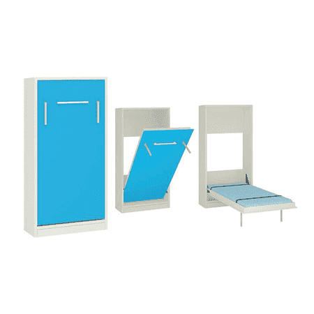 Mystica Engineered Wood Bed in Azure Blue Colour