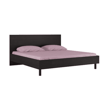 Fiona Engineered Wood Non Storage Bed in Antique Ebony Colour