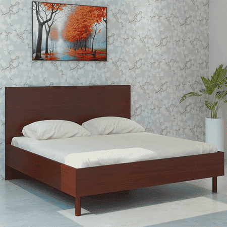 Fiona Engineered Wood Non Storage Bed in Terra Sienna Colour