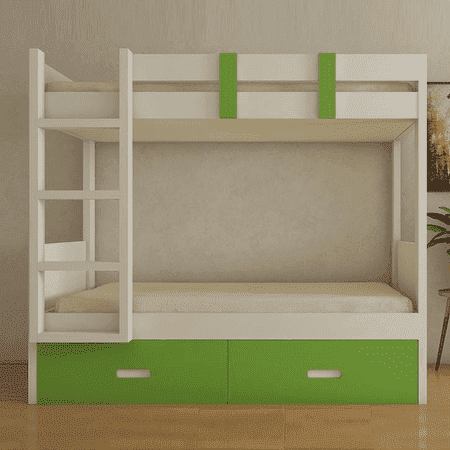 Adonica Engineered Wood Drawer Storage Bunk Bed Verdant Green