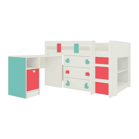 Sonoma Engineered Wood Drawer Storage Bed in Red Colour