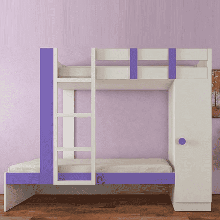 Evita Engineered Wood Box Storage Bunk Bed Lavender Purple