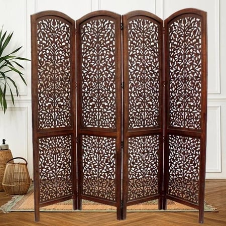Shilpi Handcarved Wooden Room Divider Panels -NSHC005