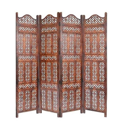 Shilpi Handcarved Wooden Room Divider Panels -NSHC017