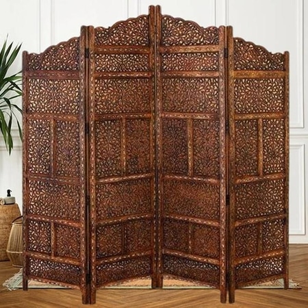 Shilpi Handcarved Wooden Room Divider Panels -NSHC036