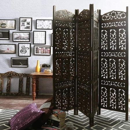 Shilpi Handcarved Wooden Room Divider Panels -NSHC038