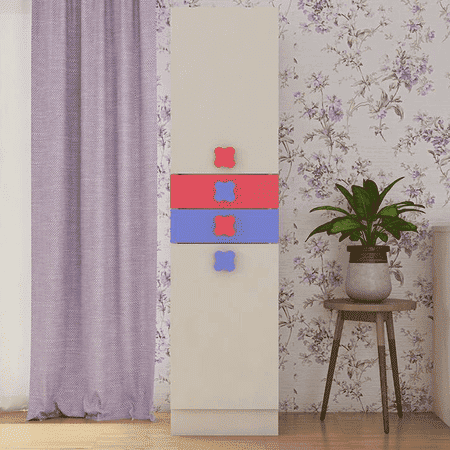 Silvana 1 Door Wardrobe in Strawberry Pink Colour