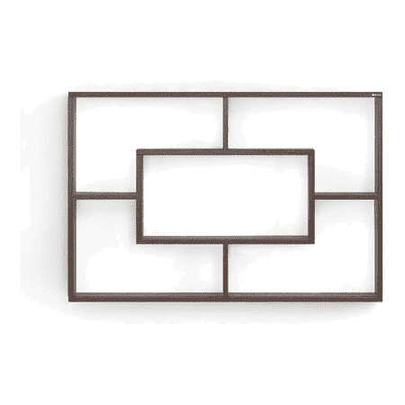 BLUEWUD Crafte Engineered Wood Wall Mount Wall Shelf, Display Rack (Wenge)