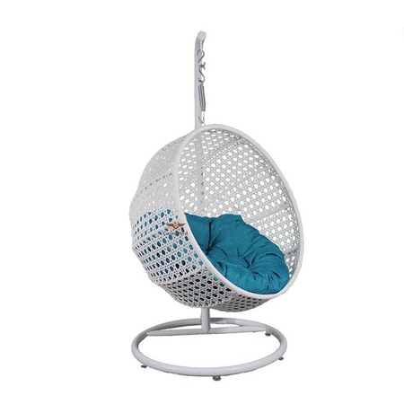 Amanda Metal Swing in White Color - with Stand