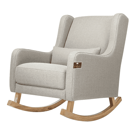 Kelsy Solid Wood Rocking Chair in Grey Colour