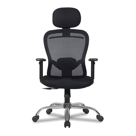 Gabriel Net Swivel Study Chair in Black Colour