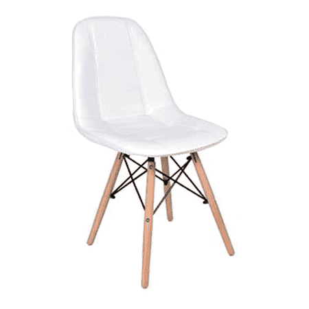 Maxime Leatherette Study Chair in White Colour