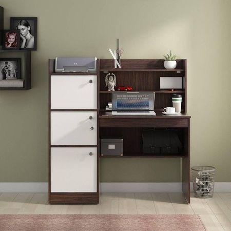 Brook Study Table In Wenge & White Color