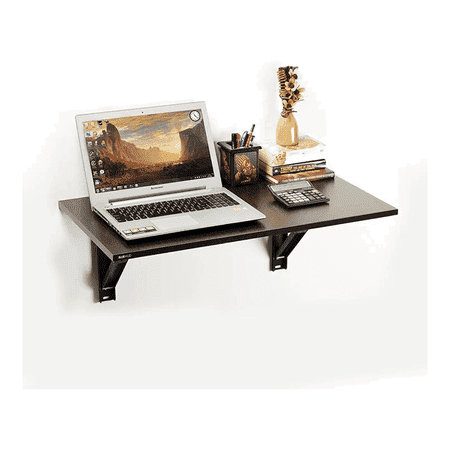 Hemming Wall Mounted Engineered Wood Study Table in Wenge Finish