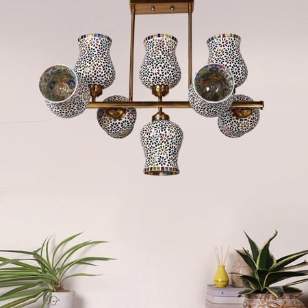 Devansh Dual Black Metal  Wallmounted Lamp With Cotton Black Metal  Shade