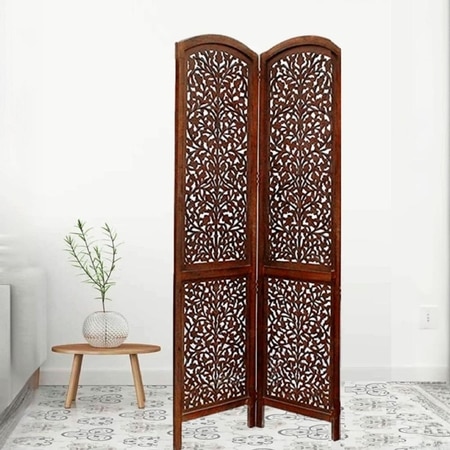 Lorree Solid Wood 4 Panel Room Divider