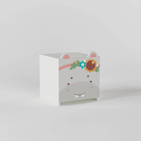 Wild Things Bedside Table in White Colour