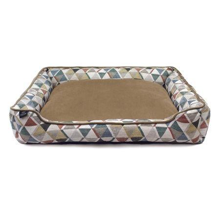 Printed Cuddler Polyester Pets Bed in Multicolor Colour