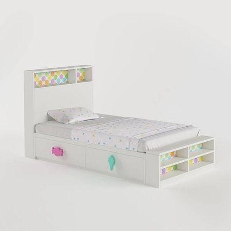 Optimus Prime Engineered Wood Box Storage Bed in Pink Colour