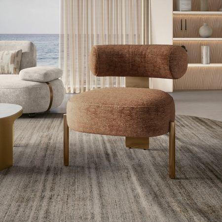 Maude Lounge Chair In Light Brown Colour