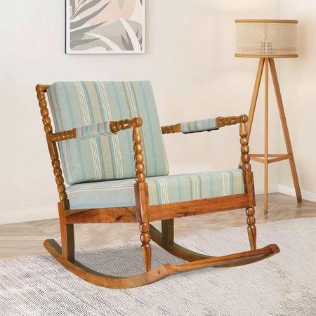 Kamira Solid Wood Lounge Chair In Multicolour