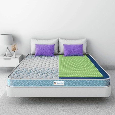 Sleepwell Pro Grid Mattress 6 inch Single Convoluted Foam Mattress (L x W: 84 inch x 35 inch)