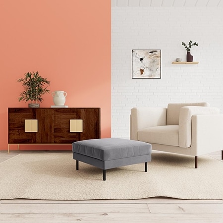 Munich Ottoman Color in Dark Grey