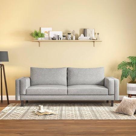 Nolan 3 Seater Fabric Sofa (Grey)