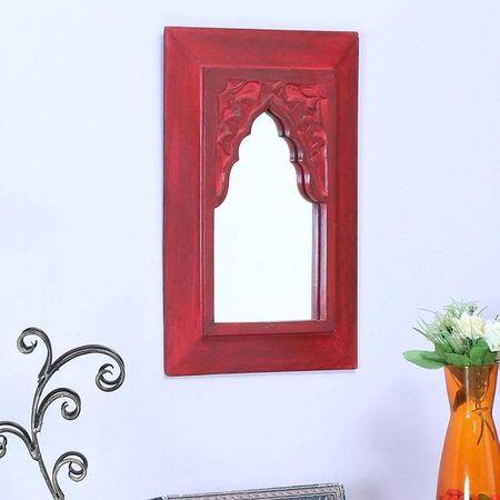 Cora Cora Red Carved Vintage Minaret mirror
