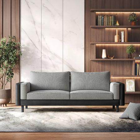 Nolan 3 Seater Fabric Sofa (Puppy Tooth)