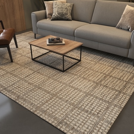 Jaipur Rugs Soft Basketweave Wool Viscose Dhurrie Rug White 6x8 ft