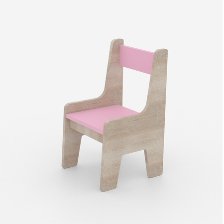 Topolino Toddler Activity Chair in Oak and Pink