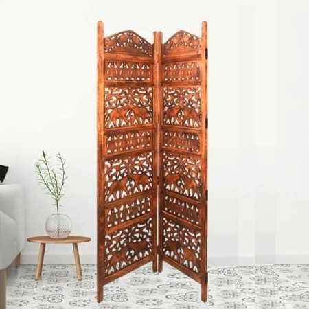 Laurentine Solid Wood 4 Panel Room Divider